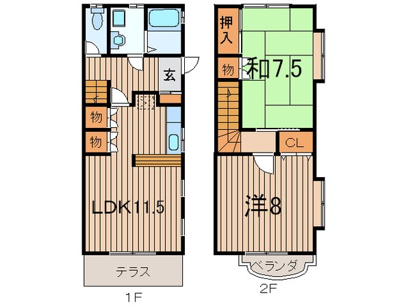 グレイスコ－ポAの物件間取画像